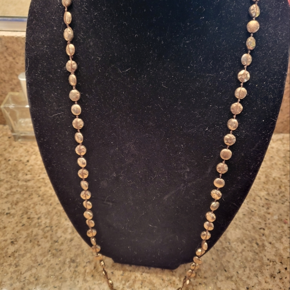 Lucky brand long strand fashion necklace.